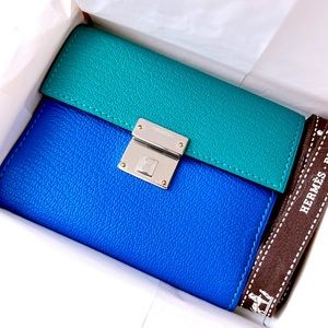 Hermès Clic Card Case w/Palladium Hardware